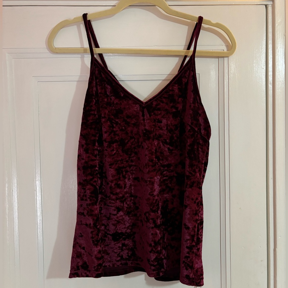 Velvet Burgundy Cami Top